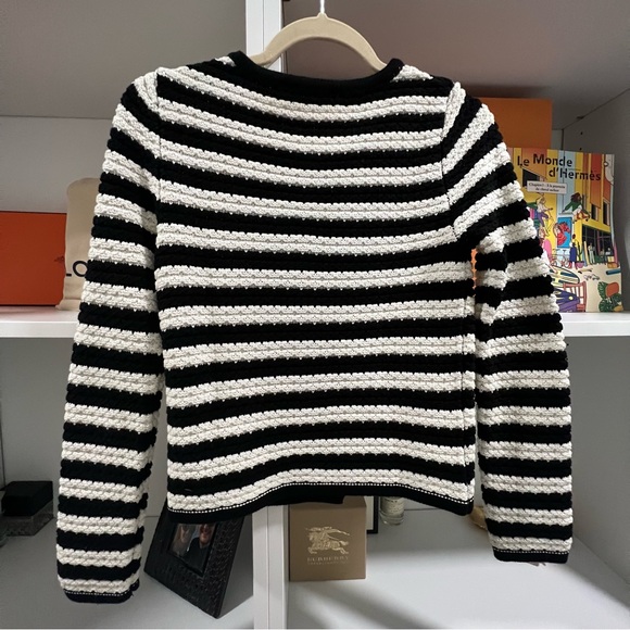 {Mango} Striped Cardigan with Jewel Buttons - Size S - Picture 11 of 12